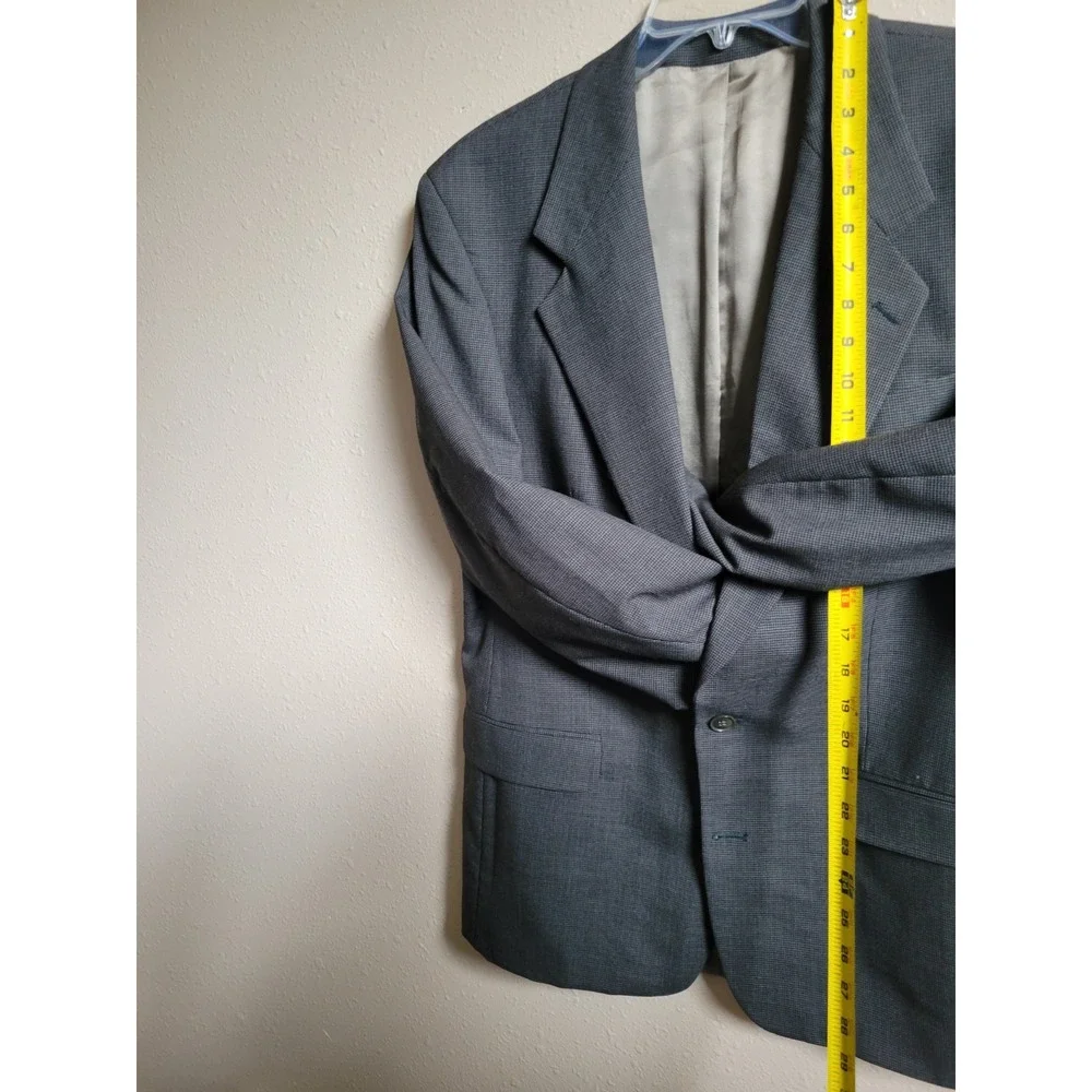 Fiori Men's Gray Mens Suit‎ Jacket Two-Button Notch Lapel Blazer